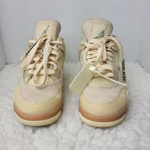 Nike Air Jordan 4 Retro SP x Off-White “Sail” Women' Size 8.5 US - CV9388-100. - Picture 2 of 12